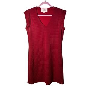 Alice Blue Stitch Fix Dress LP Petite Red Sheath V Neck Cap‎ Sleeve